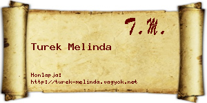 Turek Melinda névjegykártya